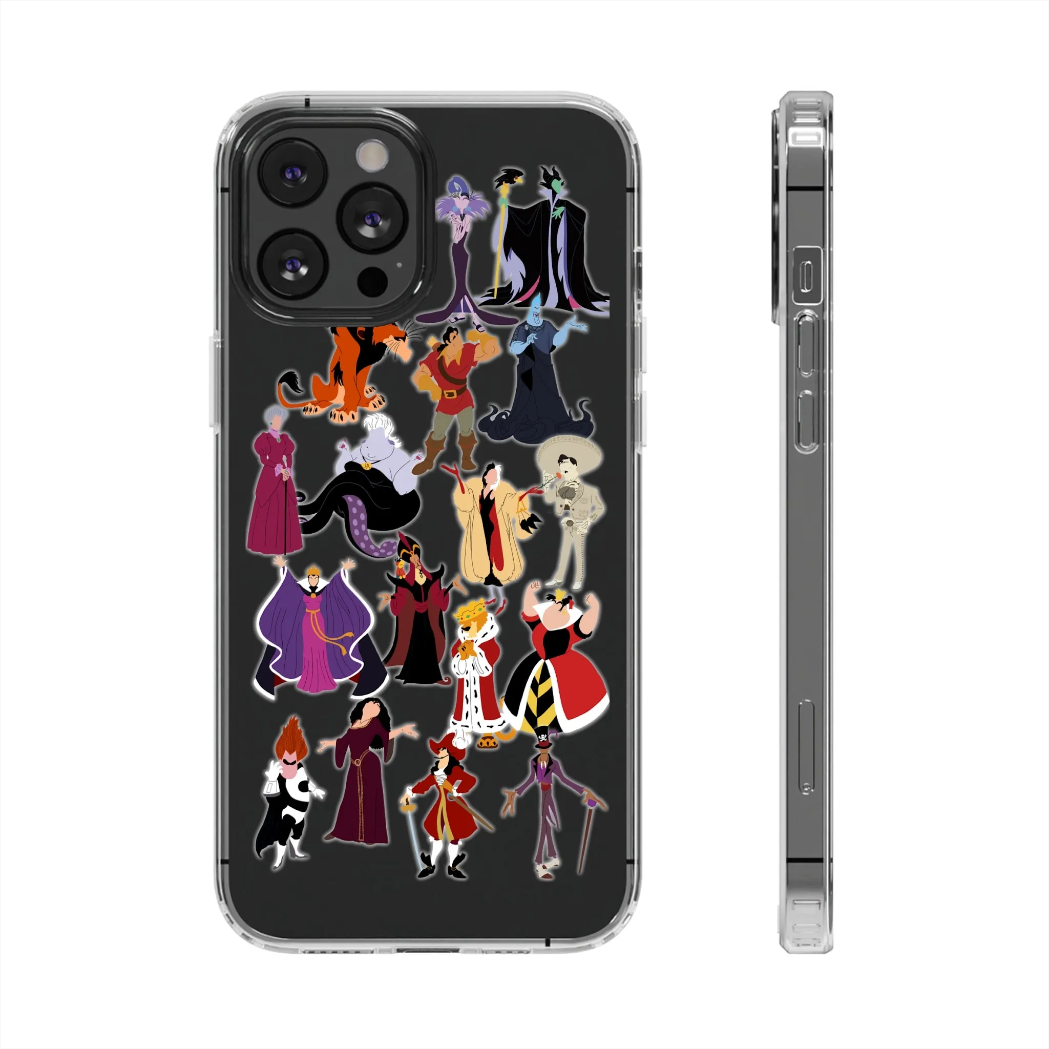 Villains Clear Phone Case! Inspired Hand drawn Unique Gift