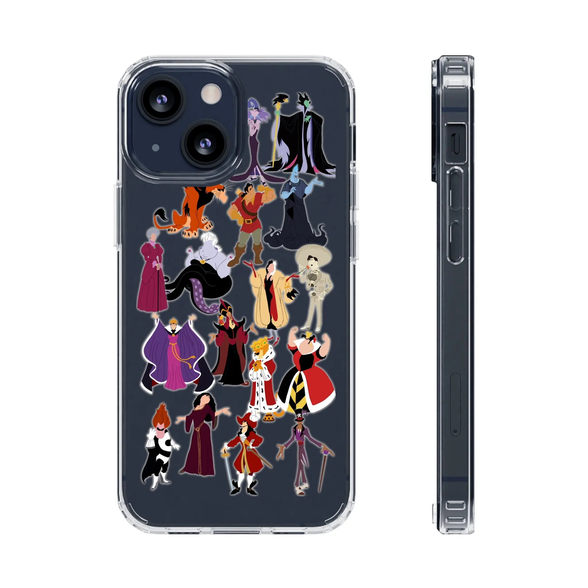 Villains Clear Phone Case! Inspired Hand drawn Unique Gift