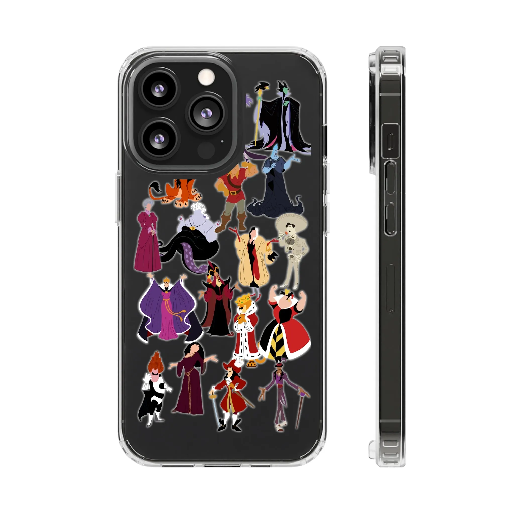 Villains Clear Phone Case! Inspired Hand drawn Unique Gift