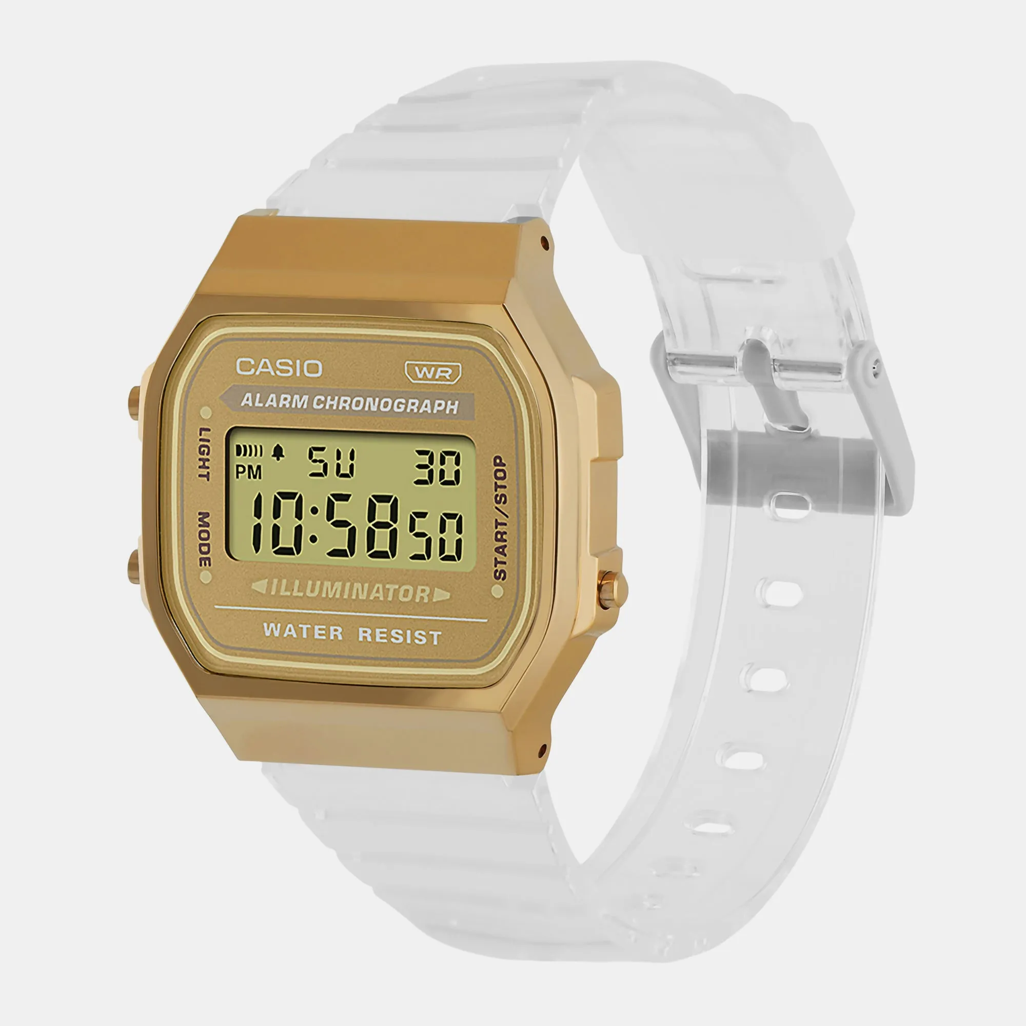 Vintage Gold Unisex Digital Resin Watch D307 - A168XESG-9ADF