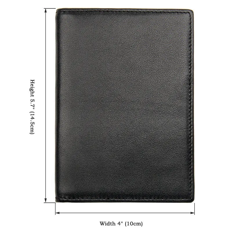 Vintage RFID Leather Passport Case 8190