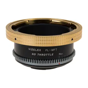 Vizelex Cine ND Throttle Lens Mount Adapter - Arri PL (Positive Lock) Mount Lens to Micro Four Thirds (MFT, M4/3) Mount Mirrorless Camera Body with Built-In Variable ND Filter (2 to 8 Stops)