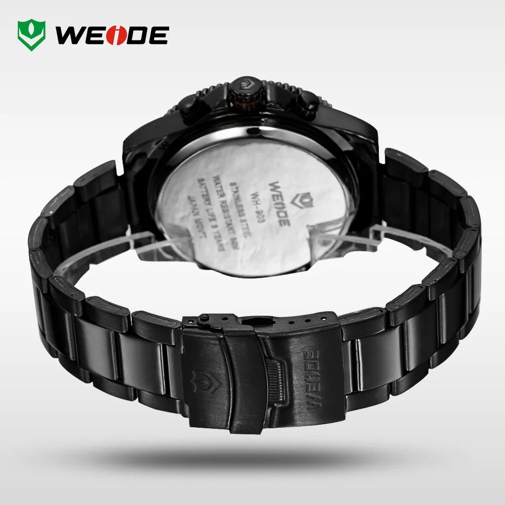 WEIDE Men Sports Military Watch Male Quartz Analog LED Digital 24hour Dispatch Waterproof Multifunction Mens Wristwatches