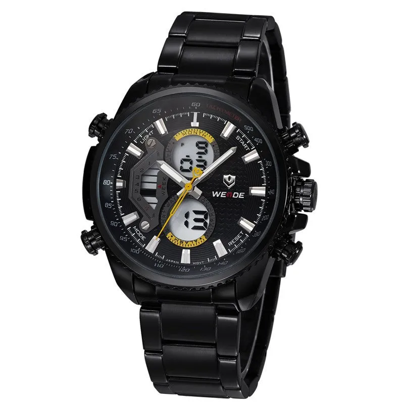 WEIDE Quartz Military Watches Sports Watch,Top Luxury Brand Business Men Watch Water Resistant Digital Watch