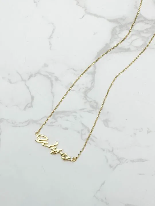 'Wifey' Gold Dipped Pendant Necklace