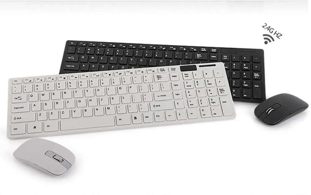 Wireless Keyboard Mouse  White