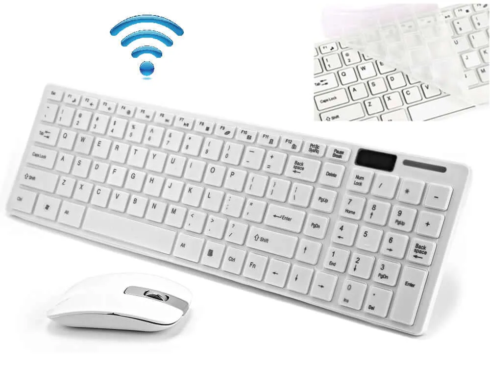 Wireless Keyboard Mouse  White