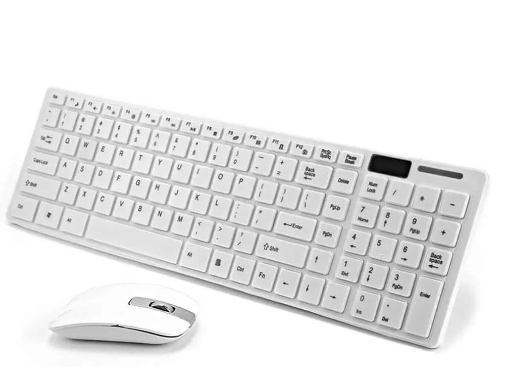 Wireless Keyboard Mouse  White