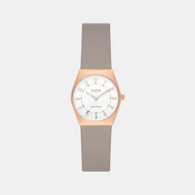 Women's Analog Leather Solar Watch SKW3079