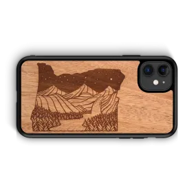 Wooden Phone Case | Outdoor Adventure - Oregon State Night Landscape