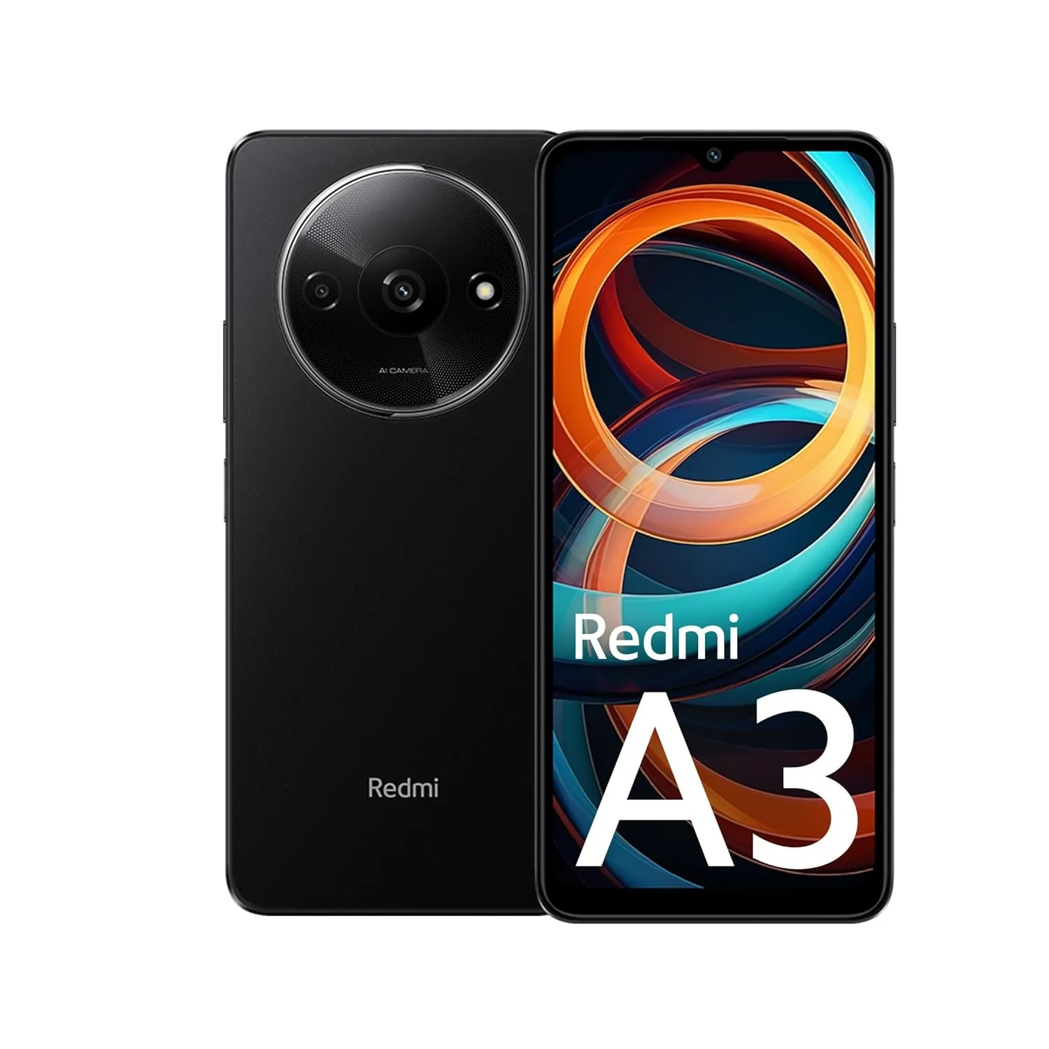 Xiaomi Redmi A3 – 64GB Storage, 3GB RAM, Dual SIM, Unlocked Smartphone, Midnight Black